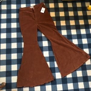 Free People Float on Flare Brown Corduroy 30